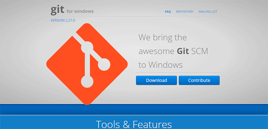 Passo 1 da instalacao do Git no Windows